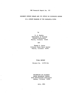 Sediment Oxygen Demand and Its Effect on Dissolved Oxygen in a
