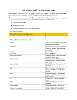 HAP Midwest Health Plan Registration FAQ`s
