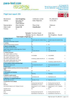 Comet 2 M Flight Test Report
