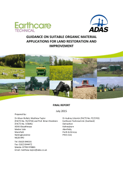 Guidance on suitable organic material applications for land
