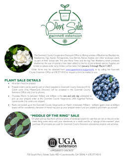 2017 Plant Sale - Gwinnett County