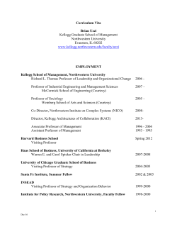 Business school Academic Vitae with experience 1st