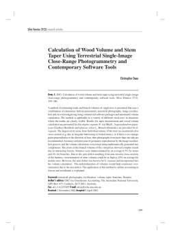 Calculation of Wood Volume and Stem Taper Using
