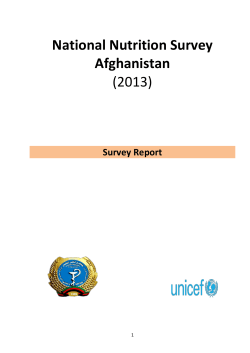 National Nutrition Survey Afghanistan