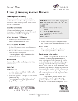 Ethics of Studying Human Remains