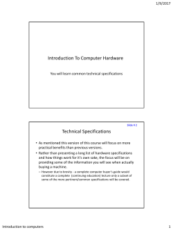Introduction to computers