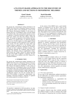 a wavelet-based approach to the discovery of themes - Music