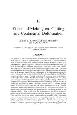 13 Effects of Melting on Faulting and Continental Deformation