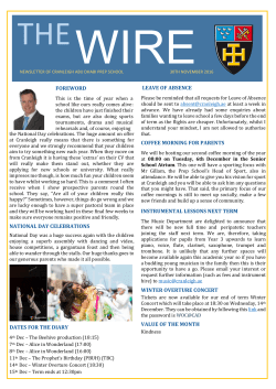 leave of absence coffee morning for parents instrumental lessons