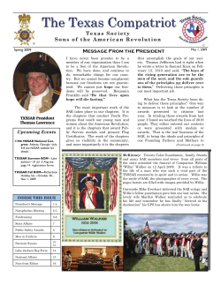 Spring 09 - Texas SAR