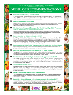 menu of recommendations