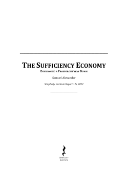 The Sufficiency Economy