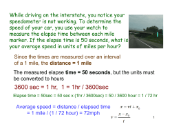 3600 sec = 1 hr, 1 = 1hr / 3600sec