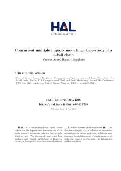 Concurrent multiple impacts modelling: Case-study of a 3-ball