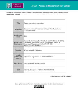 Supporting Systems Innovation