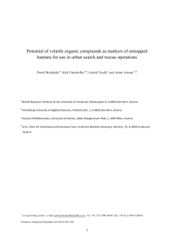 Potential of volatile organic compounds as markers of entrapped