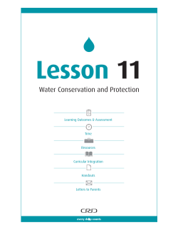 LESSOn 11: WATER COnSERVATIOn AnD PROTECTIOn