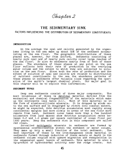 Chapter 2: The Sedimentary Sink