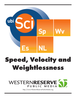 Speed, Velocity and Weightlessness Teacher Guide