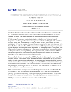 EPRI comments address two major issues related to the proposed