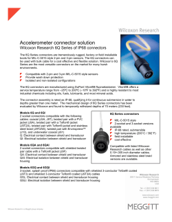 Accelerometer connector solution: 6Q Series of