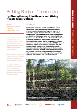 Building Resilient Communities - Red Cross Red Crescent Climate