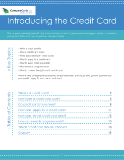 Introducing the Credit Card