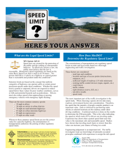 Speed Limit - City of Prior Lake