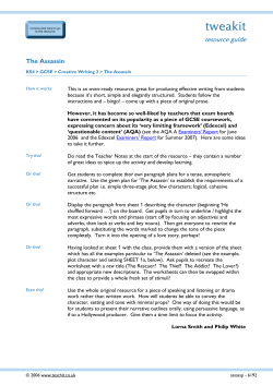 The Assassin &ndash; plot, character and setting