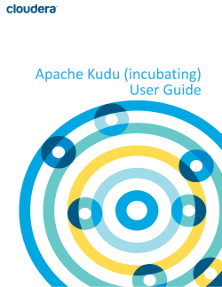 Apache Kudu (incubating) User Guide