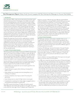 Risk Management Report: Many Youth Soccer