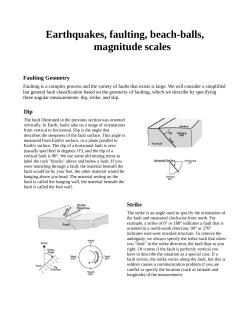 Earthquakes, faulting, beach