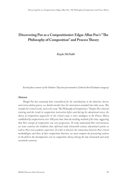 Discovering Poe as a Compositionist: Edgar Allan Poe`s “The