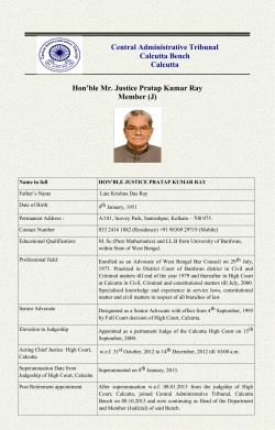 Hon`ble Mr. Justice Pratap Kumar Ray Member (J) Central