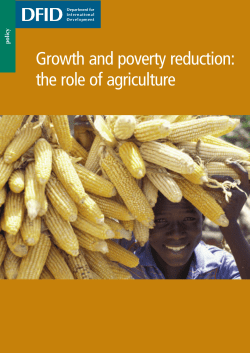 Growth and poverty reduction: the role of agriculture