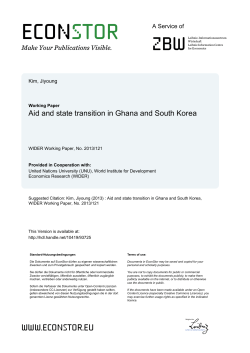 Aid and state transition in Ghana and South Korea