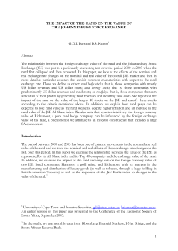 the impact of the rand on the value of the