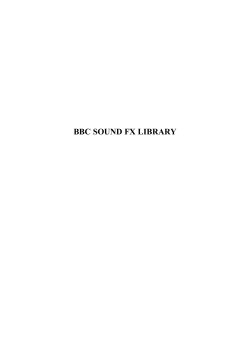 bbc sound fx library