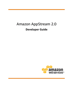 Amazon AppStream 2.0 - Developer Guide