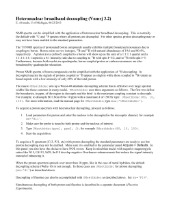 Heteronuclear broadband decoupling (Vnmrj 3.2)