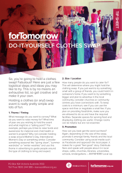 Clothes Swap Tip Sheet
