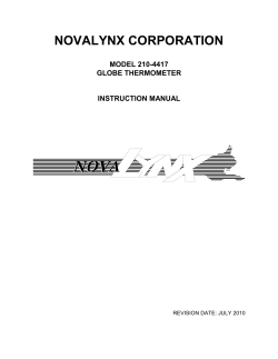 210-4417 Globe Thermometer Manual
