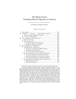 Justifying (Racial) Injustice in America