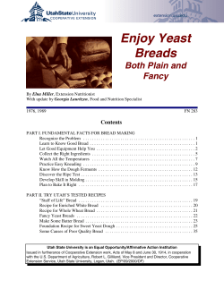 Enjoy Yeast Breads - Utah State University Extension