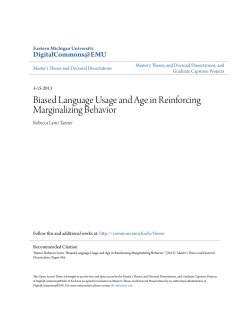 Biased Language Usage and Age in Reinforcing Marginalizing