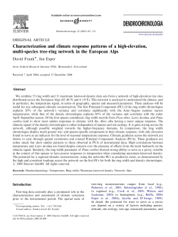 Characterization and climate response patterns of a high