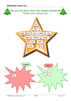 Christmas noun sort