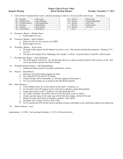 November - Rotary Club of Green Valley AZ