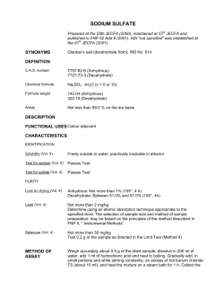 SODIUM SULFATE