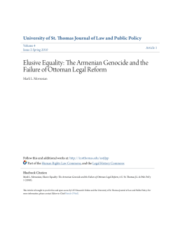 The Armenian Genocide and the Failure of Ottoman Legal Reform